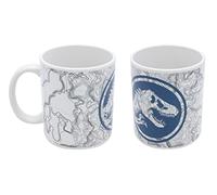 Joytoy - Taza de cerámica Jurassic World Dominion con diseño fresco - Capacidad: 320 ml - Apta para lavavajillas y microondas - en paquete de regalo de 12 x 9 x 10 cm
