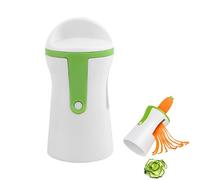 Joyzan Cortador en Espiral de Mano, Rallador de Verduras Giratorio Multifuncional 4 en 1 Espiralizador con Contenedor Maquina Hacer Ajustable para Calabacin Zanahoria Fruta Pepino Cebolla Veganas