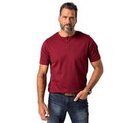 JP 1880 Jp1880 Henley, Basic, Knopfleiste, Halbarm, bis 7 XL Camisa, Cobre Marrón, Hombres