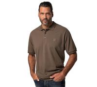 JP 1880, Polo para Hombre, Tallas Grandes, Ajuste Abdominal, marrón, XXXXXL