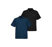 JP 1880 Polos, Basic, Paquete de 2, piqué, algodón Peinado Azul Medio 5XL 704317759-5XL