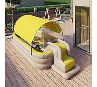 Jrameoy Piscina Inflable para niños al Aire Libre, Piscina Infantil Plegable para Adultos, Patio, Piscina de Verano Adecuada para Patio y jardín (Yellow 3M)