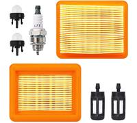 Jrisbo Kit de Filtro de Aire con Bujía, Filtro de Combustible y Bomba de Cebado para Stihl FS120 FS200 FS250 FS300 FS350 FS400 FS450 FS480 BT120 BT121 Desbrozadora Cortabordedoras # 4134 141 0300