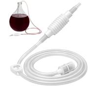JRYXDS 1 Pieza Sifón de Cerveza en Silicona Alimenticia con Filtro de Acero Inoxidable y Pinza Reguladora, Antidesbordante para Vino, Café y Zumos, Uso Doméstico, Blanco, Longitud 1.6 m