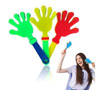 JRYXDS Paquete De 3 Aplausos De Mano De 19 Cm Para Hacer Ruido De Animación, Fabricantes De Ruido De Dedos Para Eventos Deportivos, Baloncesto, Fútbol, Juegos De Fiesta (Colores Mezclados)
