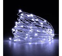 Jsdoin Cadena de Luces,5M 50 LED Guirnalda Luces, para Navidad, Habitacion, Fiesta, Jardín, Bodas, Compleaños Luces interior de Hadas (Blanco frío, 2 Pieza 5M50Leds)