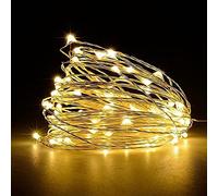Jsdoin Cadena de Luces,5M 50 LED Guirnalda Luces, para Navidad, Habitacion, Fiesta, Jardín, Bodas, Compleaños Luces interior de Hadas (Blanco Cálido, 4 Pieza 5M50Leds)