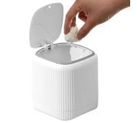 Jsnwernb Papelera de Sobremesa | Contenedor de reciclaje con tapadera,Cubo De Basura Pequeño Para Escritorio,Para Hogar, Cocina, Dormitorio, Lavandería, Tocador, Residencia Universitaria, Taller,