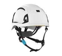 JSP EVO Alta SKYWORKER Casco de Seguridad Estilo Montañismo - Trinquete de Rueda - Ventilado - Blanco - Barboquejo de 4 Puntos - para Altura, Cuerda, Arboricultura y Rescate - EN 12492 y EN 50365