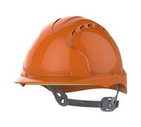 JSP EVO2 Casco de Obra, Ventilado, Trinquete Deslizante, Ligero, Naranja