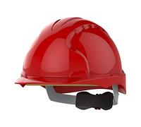 JSP EVO3 Comfort Plus Casco Obra, No Ventilado, Rueda de Ajuste, Rojo