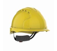 JSP EVO3 Comfort Plus Casco Obra, Ventilado, Rueda de Ajuste, Amarillo