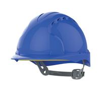 JSP EVO3 Comfort Plus Casco Obra, Ventilado, Trinquete Deslizante, Azul