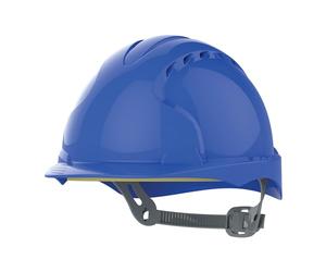 JSP EVO3 Comfort Plus Casco Obra, Ventilado, Trinquete Deslizante, Azul