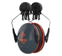JSP Protection Orejeras Sonis Compact casquetes gris oscuro/naranja alta visibilidad SNR 31