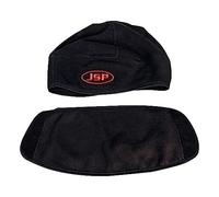 JSP Surefit Forro térmico para casco de seguridad, color negro con revestimiento facial extraíble, tamaño mediano y grande, color negro (AHV009-901-100)