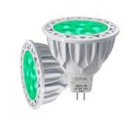 JSVSAL bombillas LED con base de bimpines, regulables, color verde MR16, GU5.3, 5W, 50W, halógeno, voltaje bajo, AC/DC 12V, focos de 40 grados para iluminación de paisaje, jardín,piscina, vacaciones