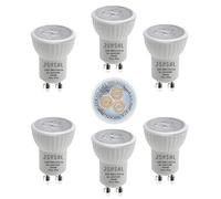 JSVSAL MR11 GU10 35 mm Mini bombillas LED, no regulables, 5000K luz diurna blanca, AC 85-265V, 3W GU10 Base Spotlight Lámparas reemplazadas 25-35W bombilla halógena pequeña para mr11 Track Lighting