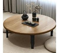 JSWHYBD Mesa de Suelo Japonesa Baja Plegable, mesas de Centro Plegables de Madera pequeñas para Sala de Estar, Dormitorio, balcón, Tatami, Opciones de Varios tamaños y Colores I 60cm/23.6in