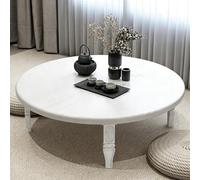JSWHYBD Mesa de Suelo Japonesa Baja Plegable, mesas de Centro Plegables de Madera pequeñas para Sala de Estar, Dormitorio, balcón, Tatami, Opciones de Varios tamaños y Colores G 80cm/31.5in