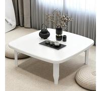 JSWHYBD Mesa de Suelo Japonesa Baja Plegable, mesas de Centro Plegables de Madera pequeñas para Sala de Estar, Dormitorio, balcón, Tatami, Opciones de Varios tamaños y Colores B 80cm/31.5in