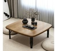 JSWHYBD Mesa de Suelo Japonesa Baja Plegable, mesas de Centro Plegables de Madera pequeñas para Sala de Estar, Dormitorio, balcón, Tatami, Opciones de Varios tamaños y Colores D 60cm/23.6in