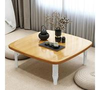 JSWHYBD Mesa de Suelo Japonesa Baja Plegable, mesas de Centro Plegables de Madera pequeñas para Sala de Estar, Dormitorio, balcón, Tatami, Opciones de Varios tamaños y Colores C 60cm/23.6in