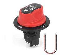 Jtron Interruptor de batería para moto, 50 A, interruptor de batería de 12 V-50 V, mini con cable de 10 AWG de 50 cm, para Marine Boat Caravan Car Vehicles Yacht Bus (50 A)
