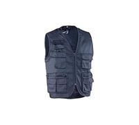 Juba Chaleco multibolsillos 80% poliéster/20% algodón, Forro interior 100% poliéster, Azul marino, XL