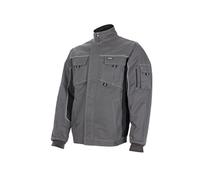 Juba Chaqueta multibolsillos 68% algodón, 30% poliéster y 2% elastano, 260 g/m², Gris con detalles negros - SIZE: XXL
