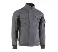 Juba Chaqueta multibolsillos 68% algodón, 30% poliéster y 2% elastano, 260 g/m², Gris con detalles negros - SIZE: XL