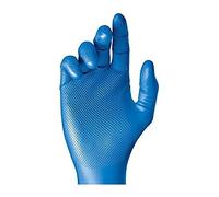 Juba "Grippaz" G, desechable nitrilo escamado sin polvo, azul - SIZE: 9
