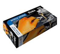 Juba "Grippaz" G, desechable nitrilo escamado sin polvo, naranja - SIZE: 8