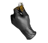 Jubappe Guantes nitrilo Grippaz G desechables escamado sin polvo negro Talla 10
