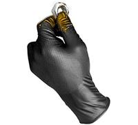 Juba 'grippaz' g, desechable nitrilo escamado sin polvo, negro - size: