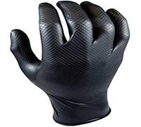 Juba 'grippaz' g, desechable nitrilo escamado sin polvo, negro - size: