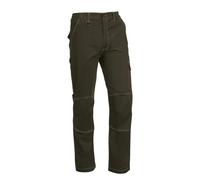 Juba Pantalón Flex Light Multibolsillos 57% algodón, 40% poliéster y 3% Elastano de 200 g/m², Verde, XL