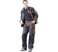 Jubappe Pantalón largo multibolsillos 65% poliéster/35% algodón Negro con detalles naranjas Talla L