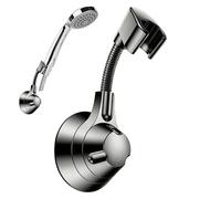 Jubepk Blow Dryer Holder, Suction Cup Hanger, rotación de 360 grados con altura ajustable, organizador de baño con almacenamiento de cable, accesorio de peinado para cocina, salón, despensa, viaje
