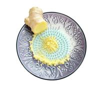 Jubepk rallador de ajo,Pequeña Prensa Picadora De Cerámica Con Relieve - Rallador De Cocina Para Queso Español Y Frutas,Para Alimentos Frutas Chocolate Queso Wasabi Daikon Hogar Diario Camping Picnic