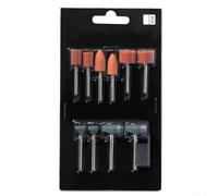 Juego 11 para puntas Abrasivas Rotativas Metal para madera Juego | 11 piezas variadas, carburo para verde, corindón , para ideal metal y para madera, alta para resistencia desgaste