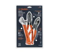 JUEGO 2 ALICATES MAS LLAVE AJUSTABLE 200MM