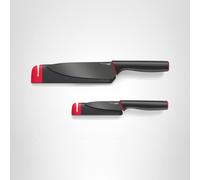 Juego 2 cuchillos Joseph Joseph Slice&Sharpen, con fundas de afilado integradas, diseño práctico y preciso.
