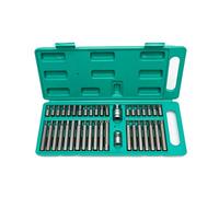 Juego 40 llaves de impacto con llaves extralargas con Portapuntas de 1/2" y 3/8" WIESEMANN 1893 | Acero al cromo vanadio | Puntas Torx T20-T55, hexagonales (4-12 mm) XZN y puntas largas I 80034