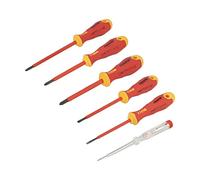 Juego 41396399: destornillador aislado Phillips, plano ERGONIC® 7 uds. FELO