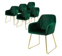 Juego 6 Sillas De Comedor Con Patas Doradas Ml-design