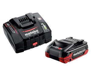 Juego básico Metabo 1x batería LiHDX 18 V 4,0 Ah ( 624974000 ) + cargador ASC 290 ( 627370000 )