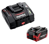 Juego básico Metabo 1x batería LiHDX 18 V 8,0 Ah ( 624975000 ) + cargador ASC 290 ( 627370000 )