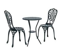 Juego Bistro De Jardín 3 Pcs Verde Aluminio Vidaxl