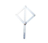 Juego Combinado Buscador de Ángulos de Aleación de Aluminio Ajustable | Medición Diagonal Estable al Fijarse, para Carpinteros E Ingenieros en Construcción, Color Plata